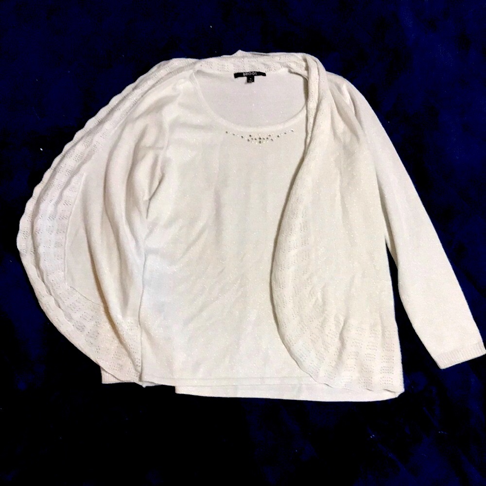 Briggs light weight sweater with sparkle & crystal embellishment